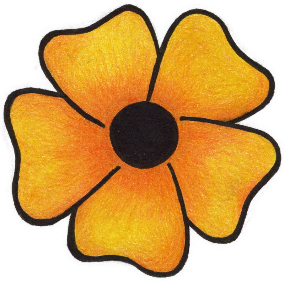 Handgezeichnete Sonnenblume